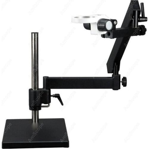 Articulating Stand Microscope--AmScope Supplies 7X-45X Articulating Stand Zoom Microscope with Base Plate + Ring Light