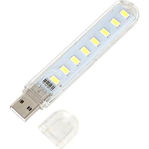 White/Warm White Mini USB LED Novelty Light 3LEDs 8LEDs Bulb Night Lamp for Reading Notebook Power Bank Computer Laptop