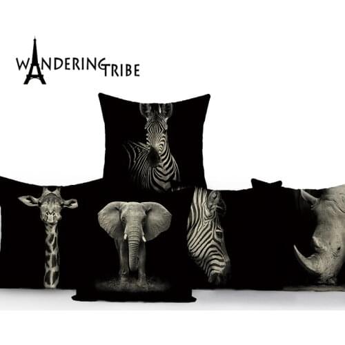 Bully Terrier Cushions Cover Animal Tiger Home Pillows Case Horse Decorative Linen Pillow Cases Decor Living Room Sofa Cushion