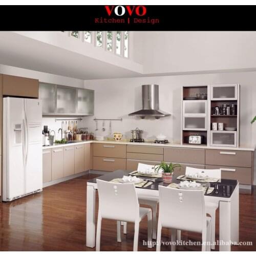 Factory direct sale apartment kitchen in beige color