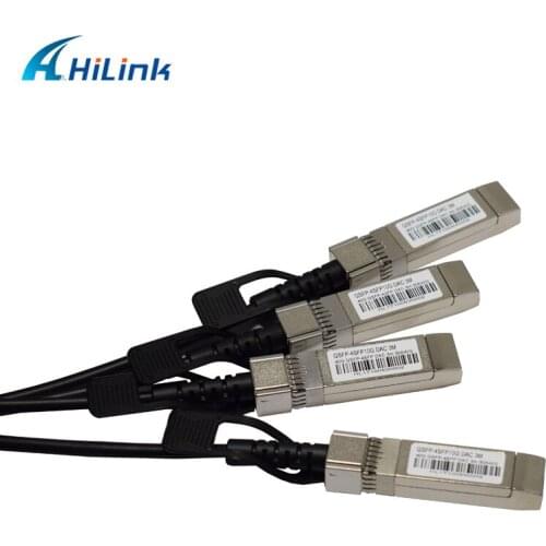 QSFP-4SFP10G-CU3M Compatible 40G QSFP+ DAC Breakout Cable 30AWG 3M