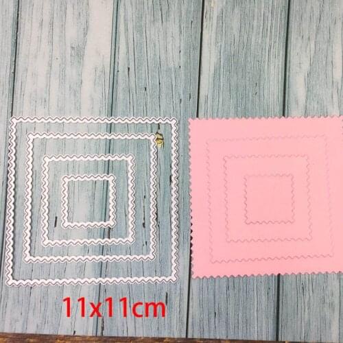 Frames Metal Cutting Die Stitched Round Rectangle Scrapbooking Die For DIY Embossing Paper Card Making