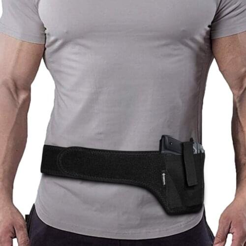 Tactical Gun Holster Universal Left Right Hand Pistol Waist Belt Pouch Agent Concealed Shoulder Holster Glock Hunting Accessory