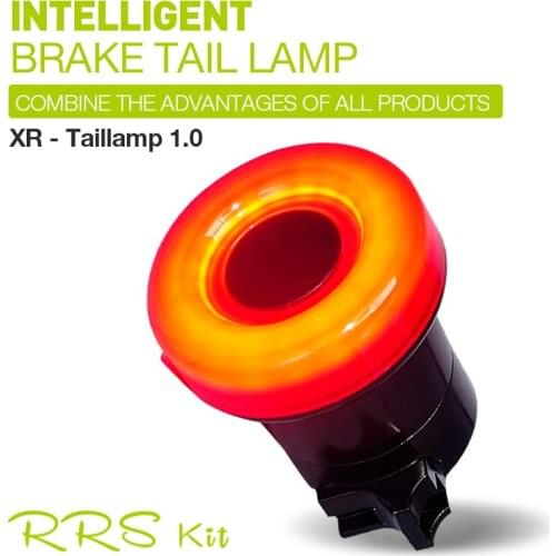 XR-Taillamp1.0 Smart Brake Warning Rear Lights 26g Ultralight USB Rechargeable Waterproof Vibration Sensing Automatic Lighting
