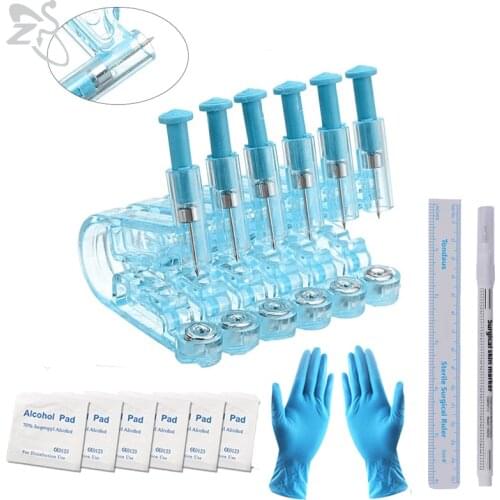ZS 4-16pcs/Set Asepsis Ear Piercing Kit Disposable Healthy Earring Piercer Tool Machine Kit Ear Helix Tragus Stud Body Jewlery