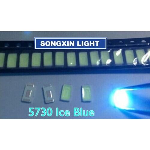 100pcs 5730 diode Ice blue SMD LED 5630 Light emitting Diode Factory direct sale PLCC-2 5730 SMD/SMT Blue led