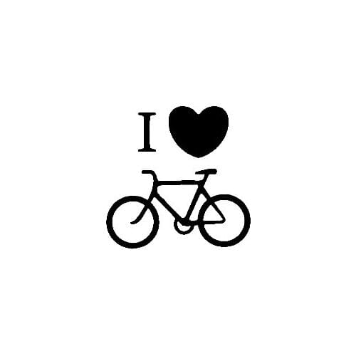15cm tall Romantic Car Sticker Decal Cyclist Love Cycling Bicycle Art Car Rear windshield Decor Waterproof Decals Window L526