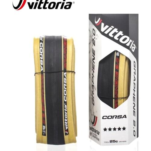 2 Tire Vittoria Corsa G+ Competition Graphene 2.0 700 x 25/28C Black Tan 320 TPI Road Bike Clincher Tire