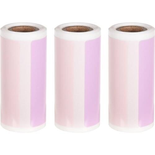 3 Rolls Thermal Labels Self-Adhesive Thermal Paper Roll BPA-Free 2x1.2 Inch 100 Labels/Roll For PeriPage Poooli Thermal Printer