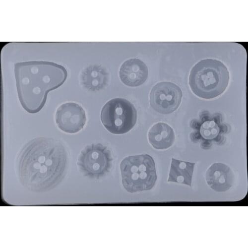 3D DIY Buttons Mold Fondant Silicone Mould Baking Decor Buttons Sugar Craft