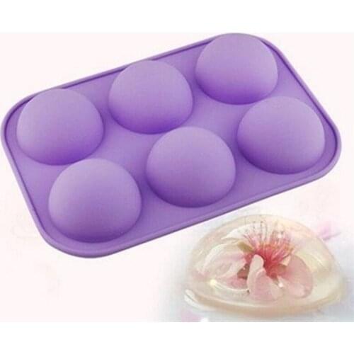 6 DIY Cavity Half Sphere Circle Silicone Chocolate Cupcake Cake Mold Cake Baking Pan Decorative Cake Mould Tool