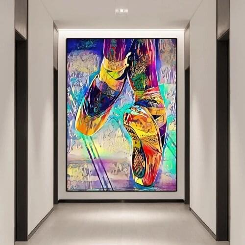 Abstract Colorful Ballet Shoes Canvas Paintings Posters and Prints Wall Pictures for Living Room Home Wall Decoration Cuadros