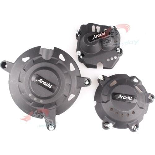 Arashi LOGO For Kawasaki NINJA ZX-10R Engine Cover Set Guard Protector Engine Case Cover Guard 2011-2016