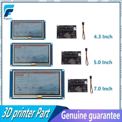 1PC 4.3" 5" 7" Colour Touch Screen + PanelDue Controller For DuetWifi Advanced 32 Bit Electronics For 3D Printers CNC Machines