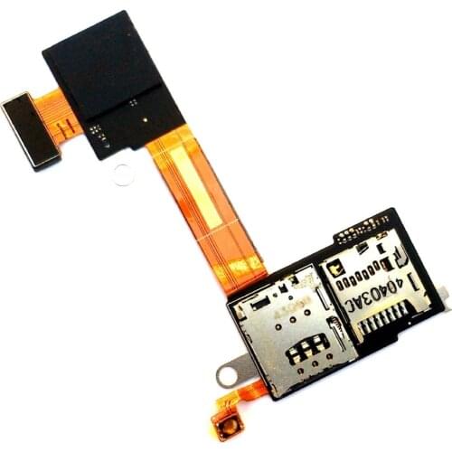 SIM And Micro SD Memory Card Tray Holder Contact Flex Cable For Sony Xperia M2 E2303 D2305 D2306