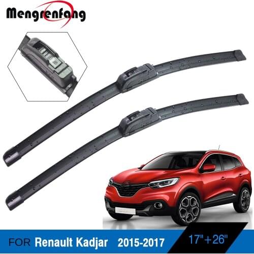 For Renault Kadjar 2015 2016 2017 Car Accessories Front Windscreen Wiper Soft Rubber Frameless Wiper Blades