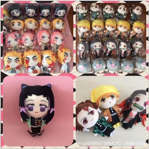 20cm Demon Slayer Plush Toy Kimetsu No Yaiba Kamado Tanjirou Tomioka Giyuu Agatsuma Zenitsu Douma Sabito Stuffed Dolls Gift
