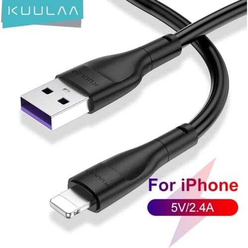 KUULAA USB Cable for iPhone Charging Cable 2.4A Fast Charger Cable for iPhone 12 11 Pro Max Xs X 8 7 Plus SE USB Cable Data Line