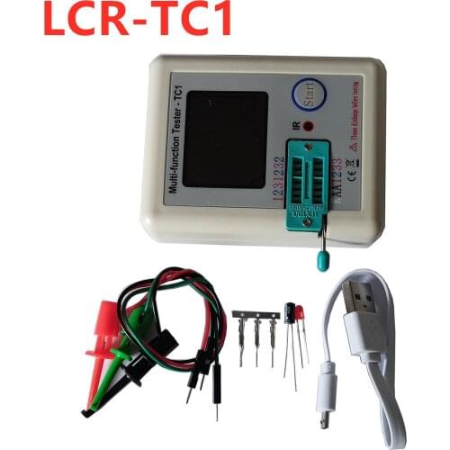 LCR-TC1 tc1 colored 1.8 inch tft multifunction screen tft backlight transistor tester for diode triode capacitor resistor test