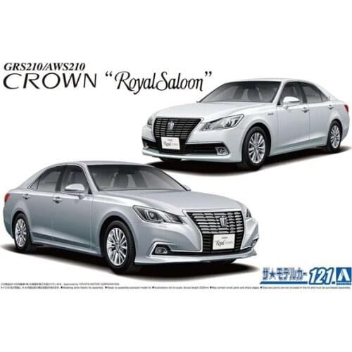 1/24 AOSHIMA plastic assembled car model toy TOYOTA GRS210/AWS210 Crown 2015 adult collection DIY assembled model kit #05952
