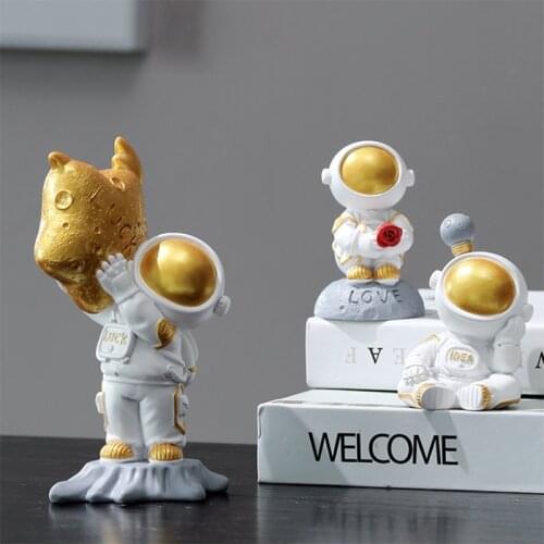 Fashion Astronaut Resin figurines Spaceman moulding Sculptures decorative Cosmonaut Statues home Decor Gifts for Man & Boyfriend