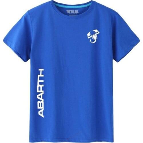 2021 summer New men t-shirt Solid color Mens for Abarth o neck T-shirt Tops A