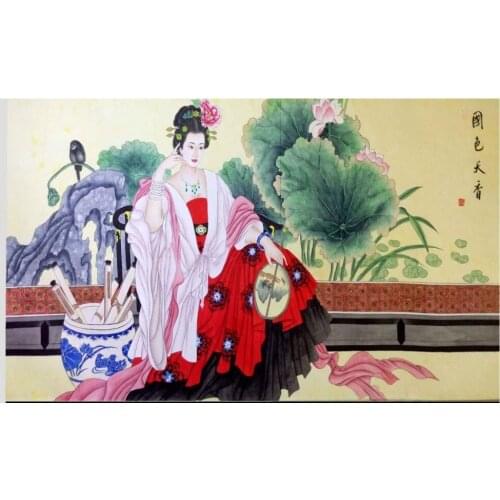 Custom photo wallpaper 3d murals wallpaper beauty of national beauty and heavenly fragrance TV background wall papers home decor