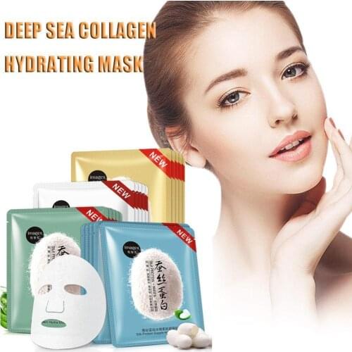 Silk Protein Mask Deep Moisturizing Oil Control Shrink Pores Whitening Add Water Anti-Aging Pigmentation Corrector Whole Face