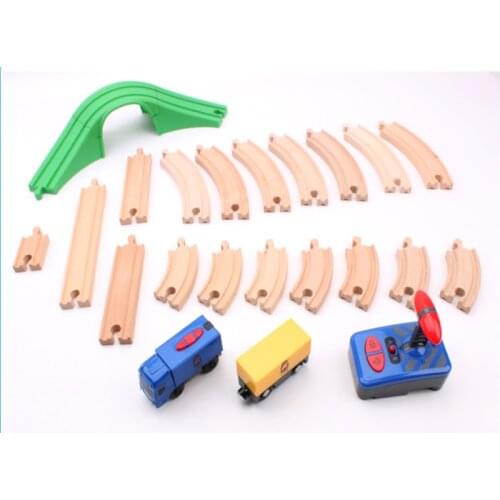 Special track wooden tracks set wooden track combination suits for brio Wooden toy Magnetic trains Boy / Kids Toy Christmas Gift