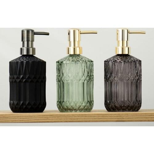 Glass Soap Dispenser Foaming Lotion Cleanser Detergent Pump Empty Bottle