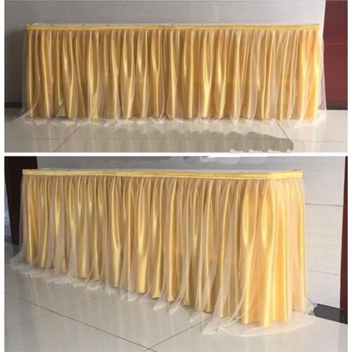 Ice Silk Tulle Tutu Table Skirt For Birthday Wedding Festival Party Decor Table Cloth Tableware