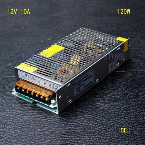 Free shipping High quality device 12V 10A 120W Switching Power Supply Driver for LED Strip AC 110-230V Input to DC 12V