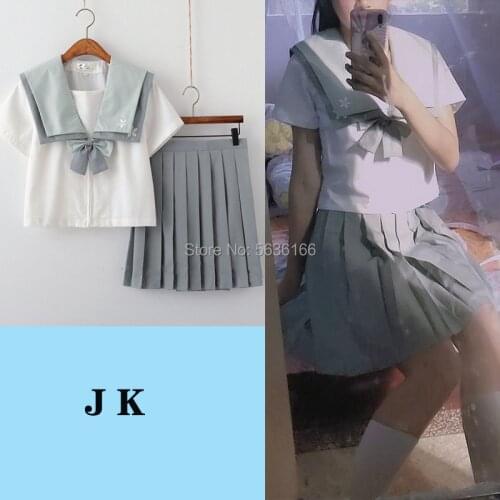 Japanese JK Girls School Uniform Students Double layer collar Suit Campus Student Uniforms College Style Sailor Uniforms Cospla