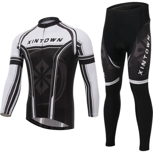 XINTOWN Winter cycling jersey pants set Ropa Ciclismo MTB thermal fleece windproof cycling wear bike clothing suit sets