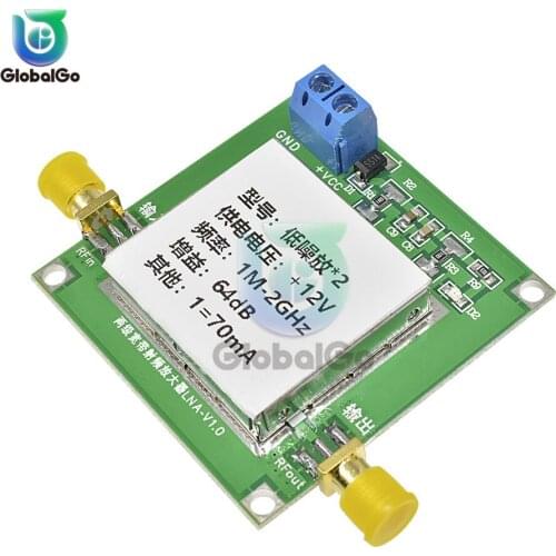 0.1-2GHz 64dB RF Broadband Low Noise Amplifier Module For UHF HF VHF
