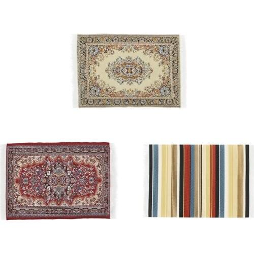 1:12 Mini Floor Rug Cloth Dollhouse Furniture DIY Room Decoration Accessory