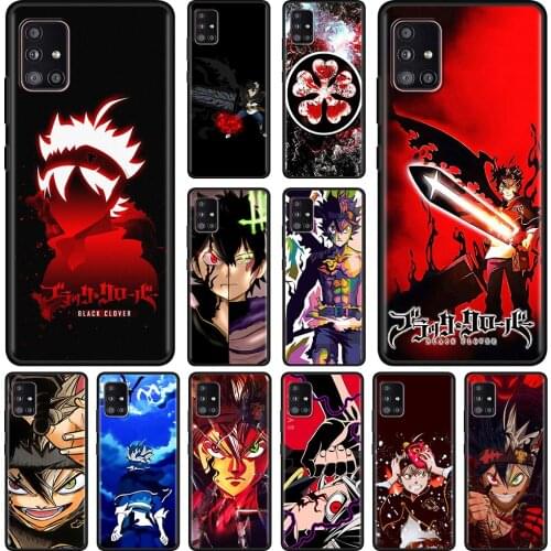 Phone Case For Samsung Galaxy A51 A12 A21s A71 A31 A52 A32 A02s A11 A72 A41 A51 A42 A01 A02 Caso Black Clover