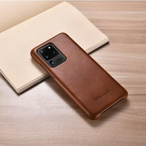 Phone Case for Samsung Galaxy S20 Ultra Plus Vintage Genuine Leather Shockproof Flip Cover Case for Samsung S20 Ultra Plus