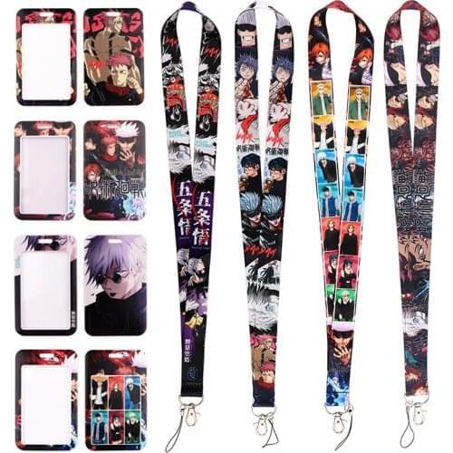 MD696 DMLSKY Anime Card Holder ID Holder Man Woman Bus Card Holder Staff Card With Punk Cool Lanyard
