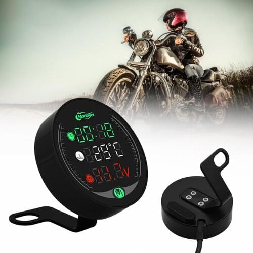 For Honda CRF150R CR 125 250 R SL230 CRF450R CRF 250 X Motorcycle Tester LED Display Waterproof Voltmeter Multifunction Meter