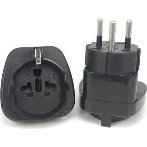 Travel Adapter Israel to US/Italy/Brazil/Schuko Universal Electric Plug Adapter converter pluggable embedded 250V 10A