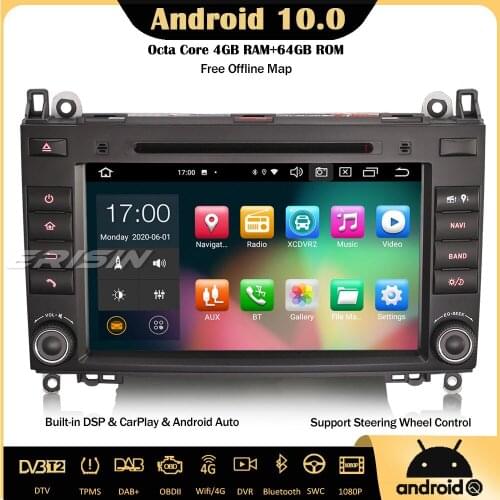 Erisin 8121 8-Core Android 10.0 DAB+DSP Car Stereo CarPlay OBD GPS SWC 4G For Mercedes Benz A/B Class Viano Vito Spinter Crafter