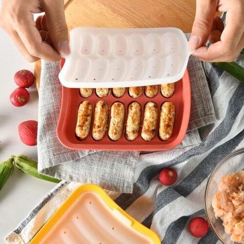 Food Grade Sausage Maker Diy Sausage Making Mold Hot Dog Handmade Ham Silicone Mold Baby Food Maker Kitchen Gadgets Cooking Tool