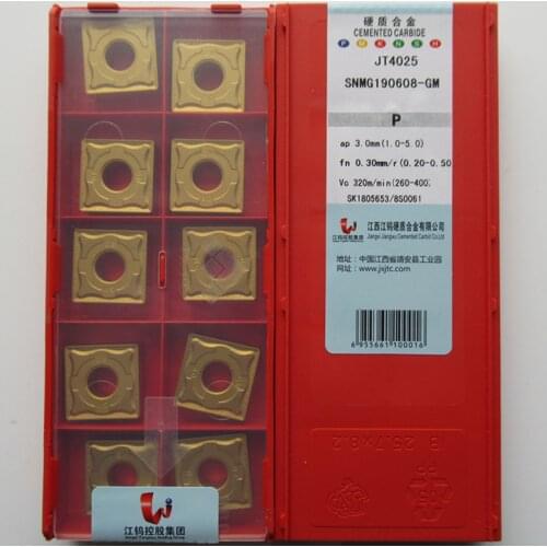 JXTC SNMG190608-GM JT4025 / SNMG190612-GM JT4025 / SNMG190612-GM JT4125 / SNMG190612-GR JT4125 CNC carbide inserts 10PCS/BOX