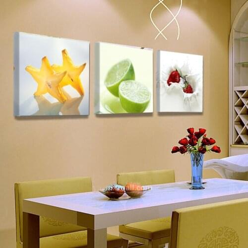 Creative Art Canvas Poster Poster Fruit Wall Picture for Restaurant Kitchen Home Decoration Frameless R163