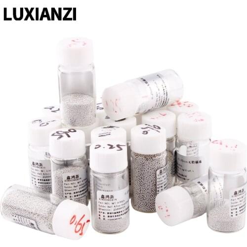 LUXIANZI 25K/bottle BGA Reballing Balls Leaded 0.2-0.76mm For BGA IC Stencils Rework Repair Tools Stencils Free-Lead Solder Ball