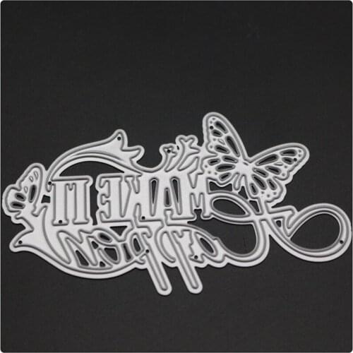 YINISE Die Metal Cutting Dies For Scrapbooking Stencils Make It Happen DIY Album Cards Decoration Embossing Folder Die Cuts