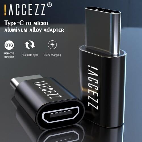 !ACCEZZ Mini OTG USB Type c Adapter Micro USB Female to Type c Charging Adapter For Macbook Samsung S10 Converters USB C Adapter