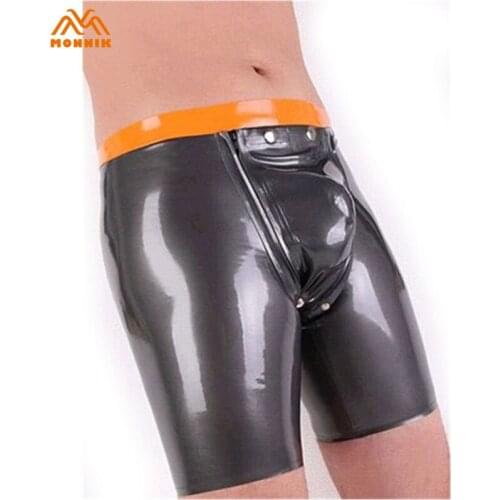 MONNIK latexSexy Latex Underwear Nature Rubber Briefs Pants For Man