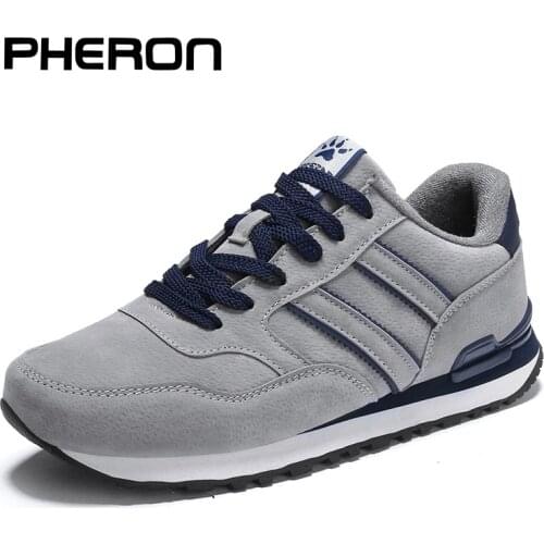 Men Casual Shoes Light Suede Leather Sneakers Classical Running Shoes Men Comfort Outdoor Breathable Flats Jogging Sport Shoes